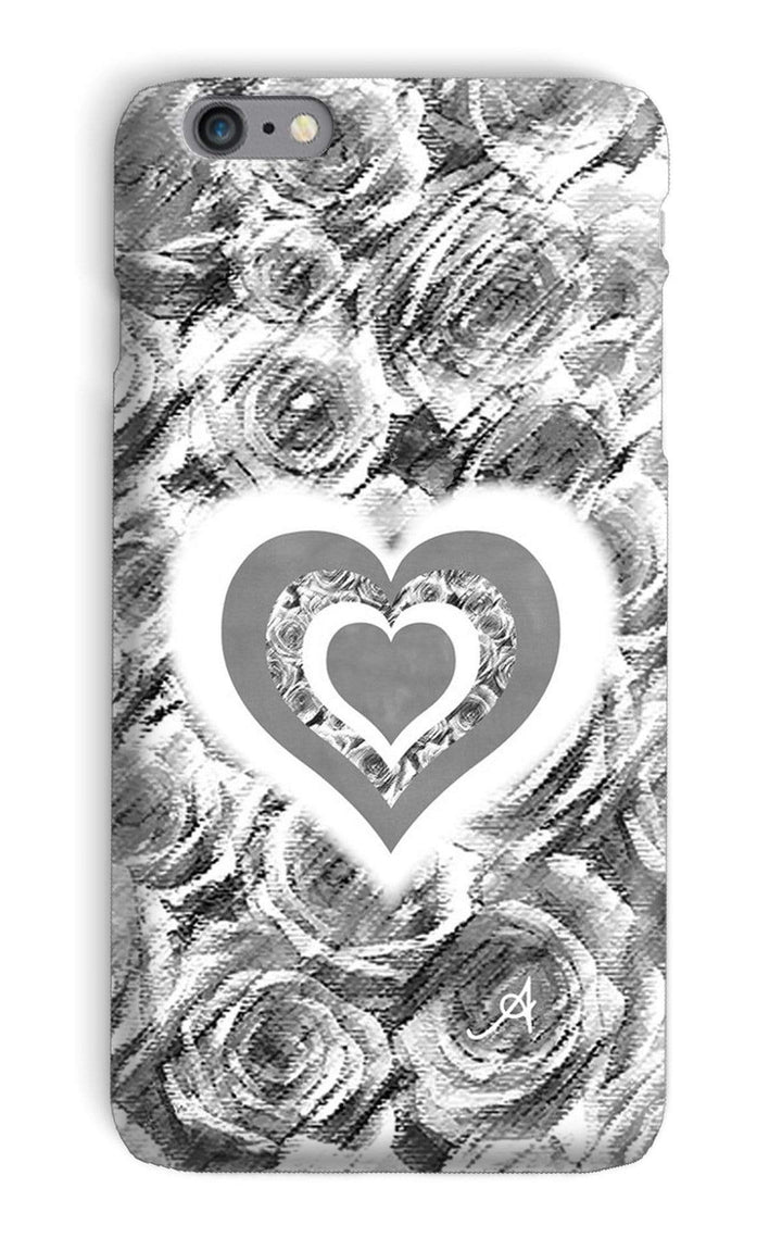 Phone & Tablet Cases iPhone 6s Plus / Snap / Gloss Textured Roses Love & Background Monochrome Amanya Design Phone Case Prodigi