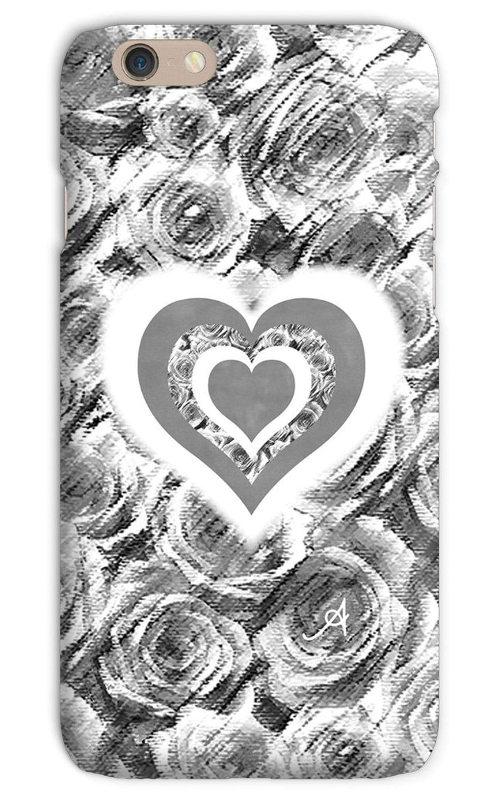 Phone & Tablet Cases iPhone 6s / Snap / Gloss Textured Roses Love & Background Monochrome Amanya Design Phone Case Prodigi