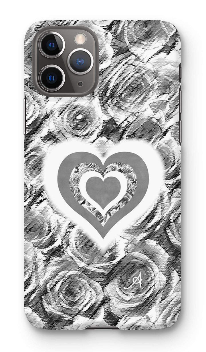 Phone & Tablet Cases iPhone 11 Pro / Snap / Gloss Textured Roses Love & Background Monochrome Amanya Design Phone Case Prodigi