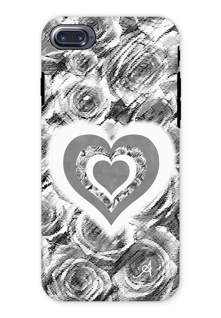 Phone & Tablet Cases iPhone 7 / Tough / Gloss Textured Roses Love & Background Monochrome Amanya Design Tough Phone Case Prodigi