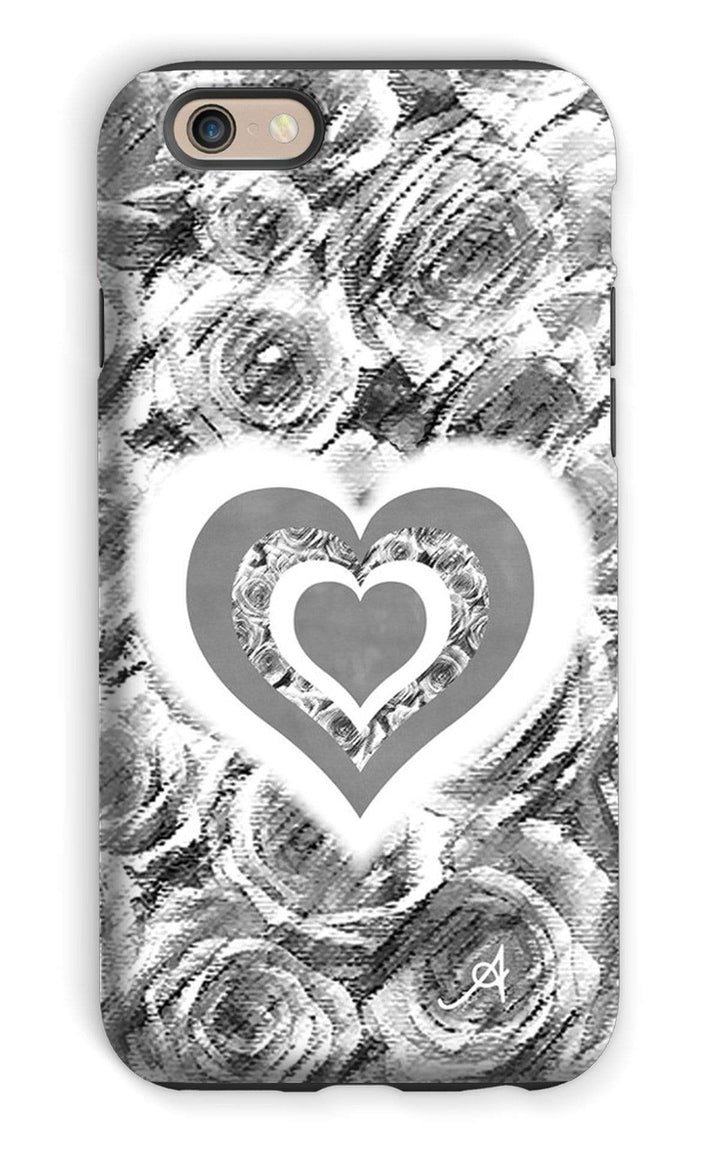 Phone & Tablet Cases iPhone 6s / Tough / Gloss Textured Roses Love & Background Monochrome Amanya Design Tough Phone Case Prodigi