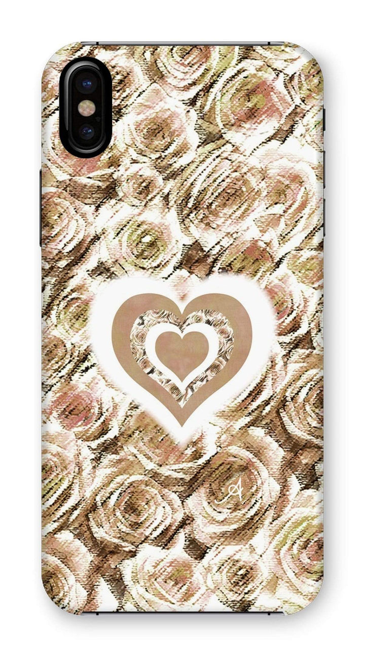 Phone & Tablet Cases iPhone XS / Snap / Gloss Textured Roses Love & Background Mushroom Amanya Design Phone Case Prodigi