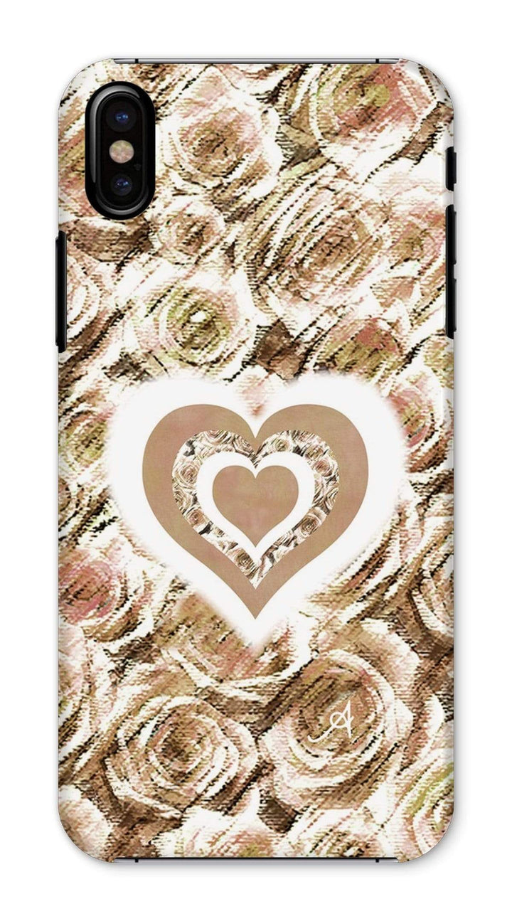 Phone & Tablet Cases iPhone X / Snap / Gloss Textured Roses Love & Background Mushroom Amanya Design Phone Case Prodigi