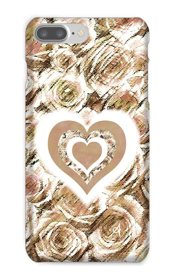 Phone & Tablet Cases iPhone 8 Plus / Snap / Gloss Textured Roses Love & Background Mushroom Amanya Design Phone Case Prodigi