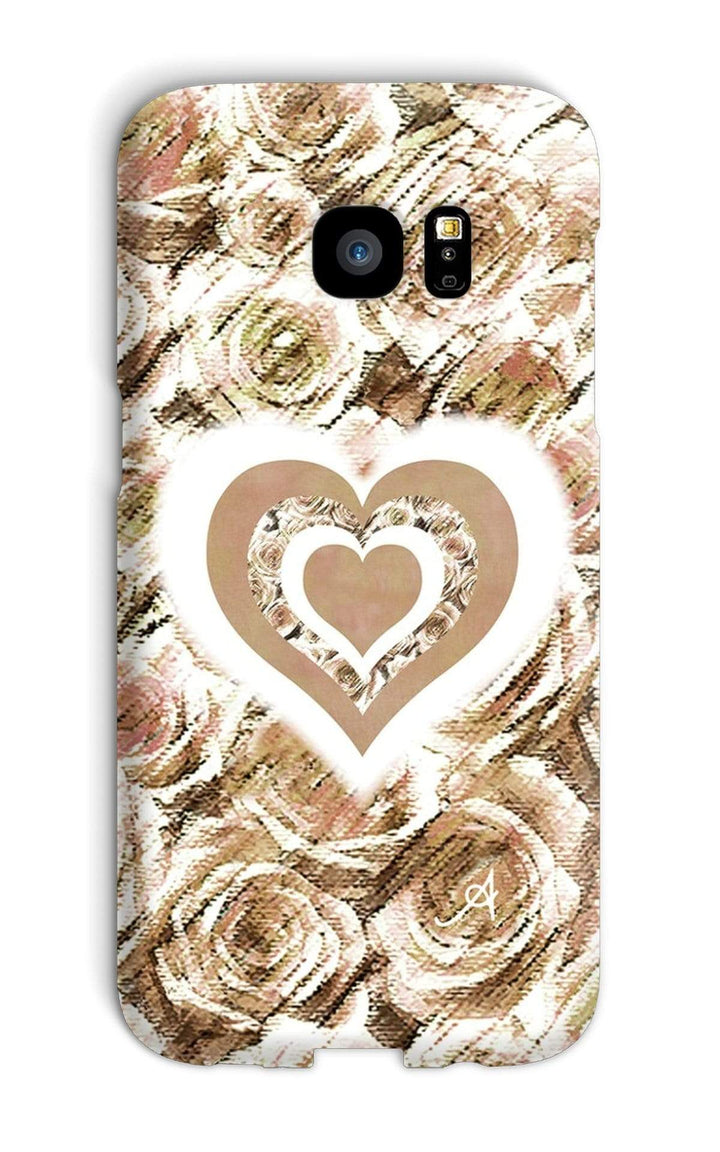 Phone & Tablet Cases Galaxy S7 Edge / Snap / Gloss Textured Roses Love & Background Mushroom Amanya Design Phone Case Prodigi