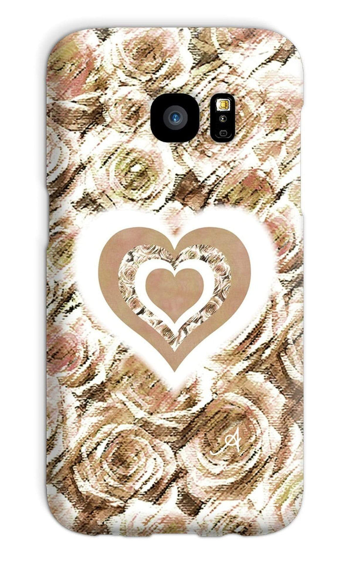Phone & Tablet Cases Galaxy S7 / Snap / Gloss Textured Roses Love & Background Mushroom Amanya Design Phone Case Prodigi