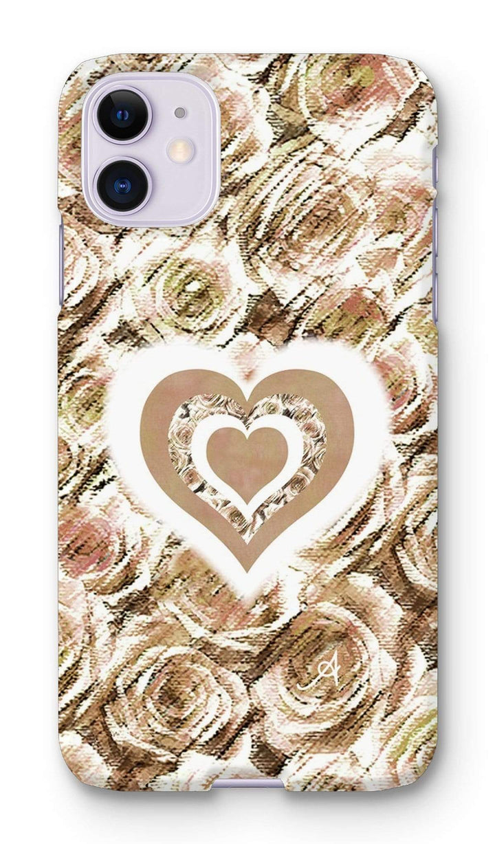 Phone & Tablet Cases iPhone 11 / Snap / Gloss Textured Roses Love & Background Mushroom Amanya Design Phone Case Prodigi