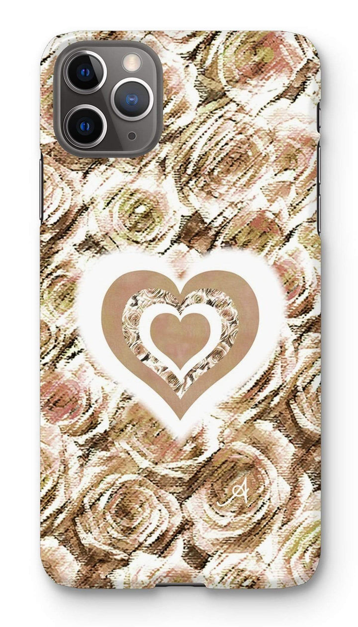 Phone & Tablet Cases iPhone 11 Pro Max / Snap / Gloss Textured Roses Love & Background Mushroom Amanya Design Phone Case Prodigi