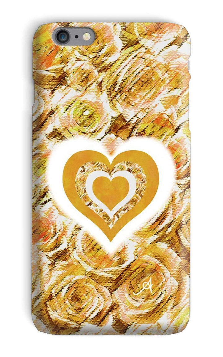 Phone & Tablet Cases iPhone 6s Plus / Snap / Gloss Textured Roses Love & Background Mustard Amanya Design Phone Case Prodigi