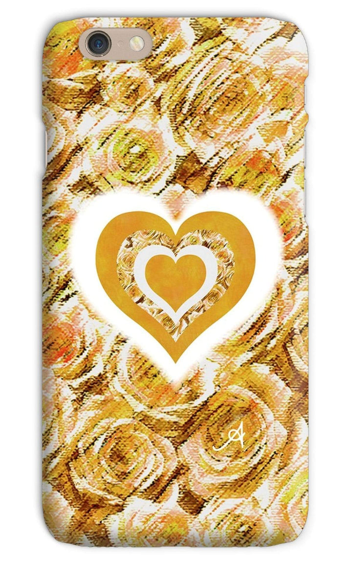 Phone & Tablet Cases iPhone 6s / Snap / Gloss Textured Roses Love & Background Mustard Amanya Design Phone Case Prodigi