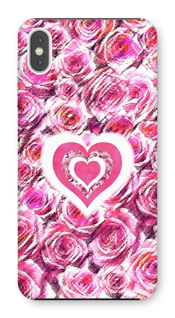 Phone & Tablet Cases iPhone XS Max / Snap / Gloss Textured Roses Love & Background Pink Amanya Design Phone Case Prodigi