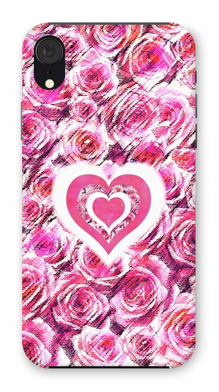 Phone & Tablet Cases iPhone XR / Snap / Gloss Textured Roses Love & Background Pink Amanya Design Phone Case Prodigi