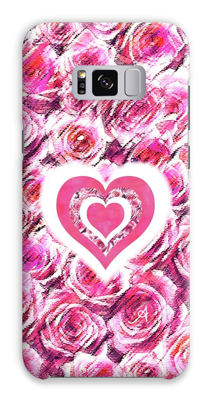 Phone & Tablet Cases Samsung S8 Plus / Snap / Gloss Textured Roses Love & Background Pink Amanya Design Phone Case Prodigi