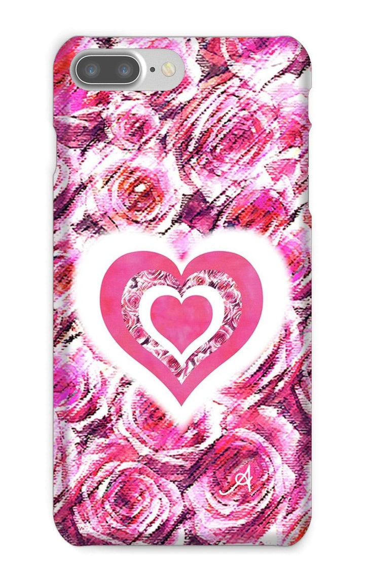 Phone & Tablet Cases iPhone 7 Plus / Snap / Gloss Textured Roses Love & Background Pink Amanya Design Phone Case Prodigi