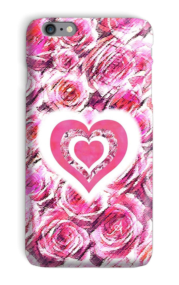 Phone & Tablet Cases iPhone 6s Plus / Snap / Gloss Textured Roses Love & Background Pink Amanya Design Phone Case Prodigi