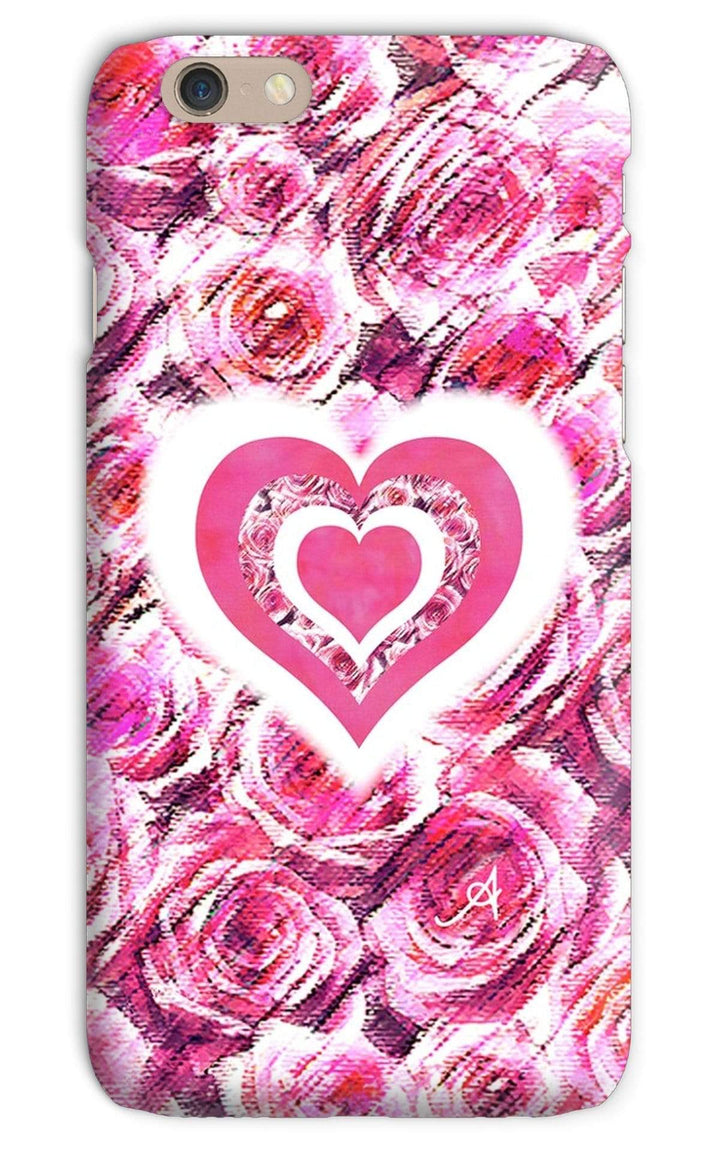 Phone & Tablet Cases iPhone 6s / Snap / Gloss Textured Roses Love & Background Pink Amanya Design Phone Case Prodigi