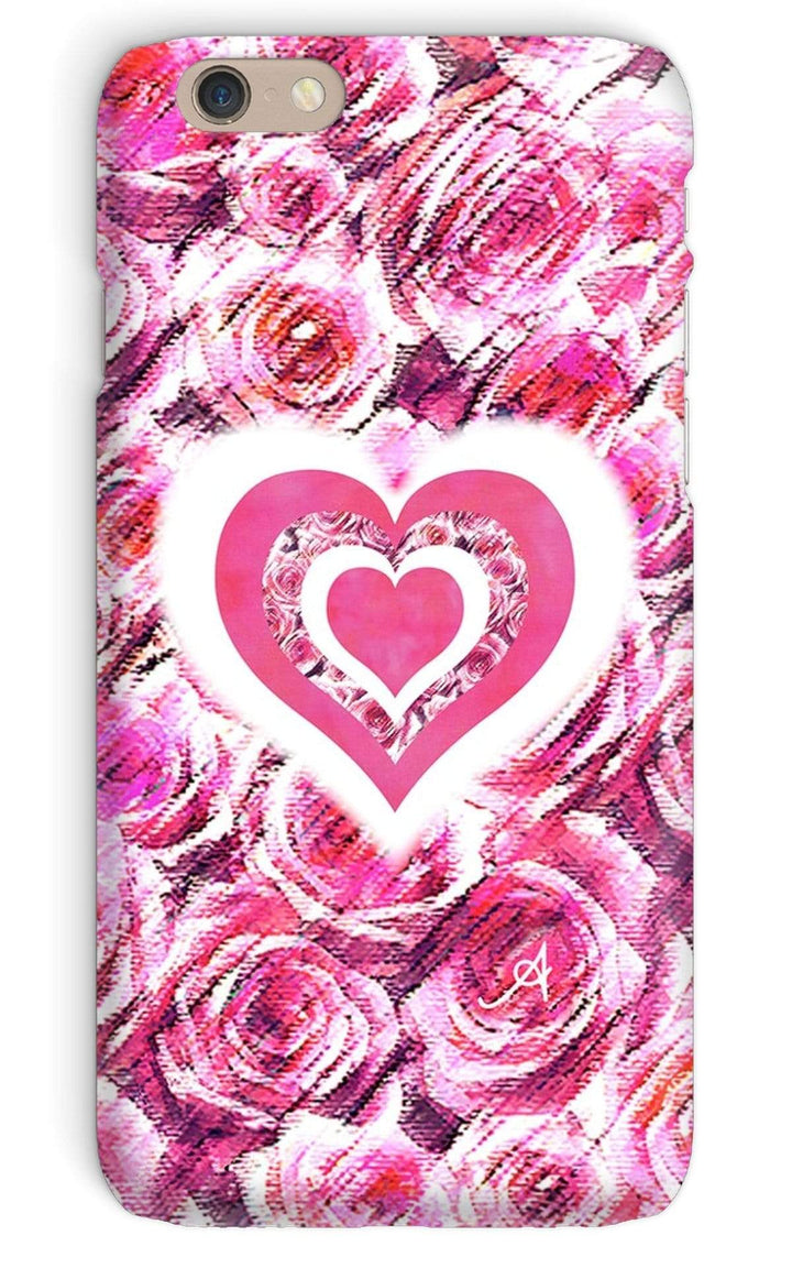 Phone & Tablet Cases iPhone 6 / Snap / Gloss Textured Roses Love & Background Pink Amanya Design Phone Case Prodigi