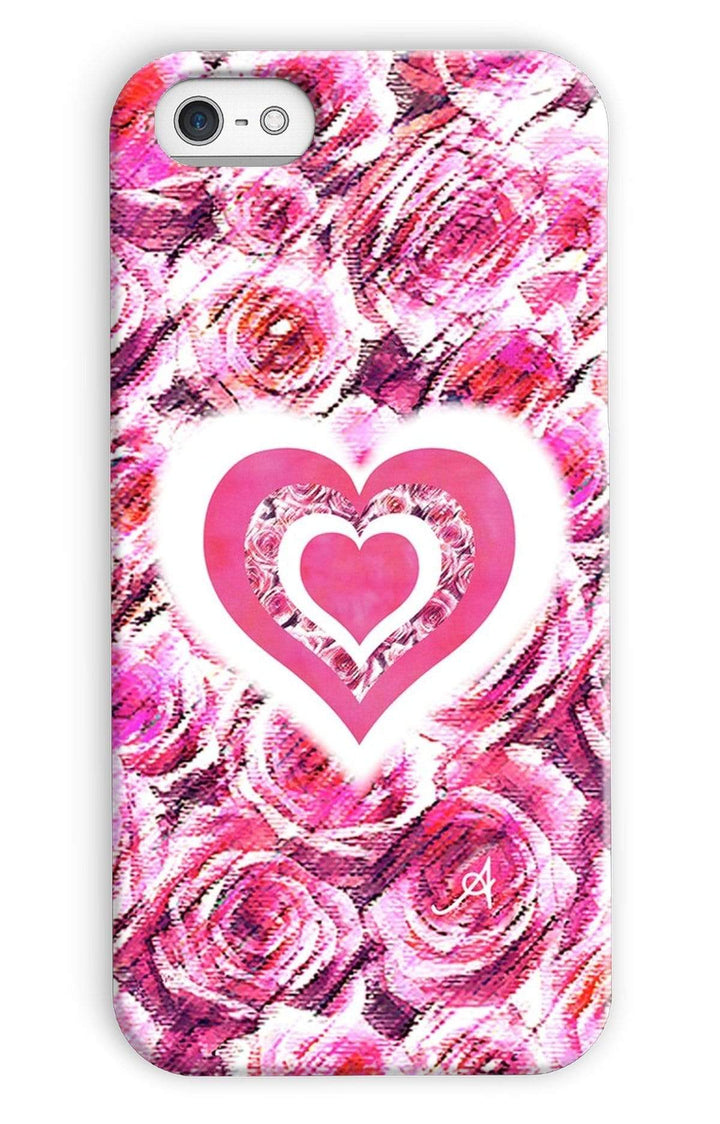 Phone & Tablet Cases iPhone 5c / Snap / Gloss Textured Roses Love & Background Pink Amanya Design Phone Case Prodigi