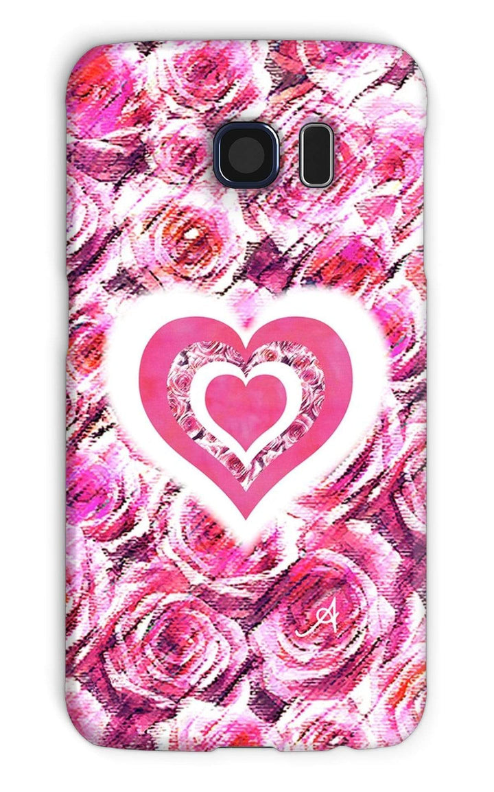 Phone & Tablet Cases Galaxy S6 / Snap / Gloss Textured Roses Love & Background Pink Amanya Design Phone Case Prodigi