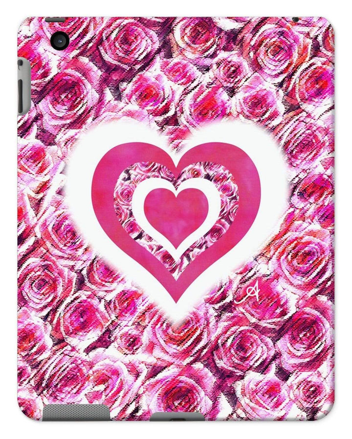 Phone & Tablet Cases iPad 2/3/4 / Gloss Textured Roses Love & Background Pink Amanya Design Tablet Cases Prodigi