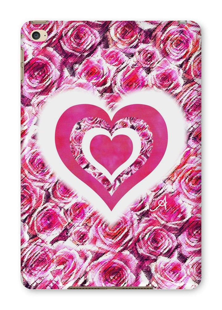 Phone & Tablet Cases iPad Mini 4 / Gloss Textured Roses Love & Background Pink Amanya Design Tablet Cases Prodigi