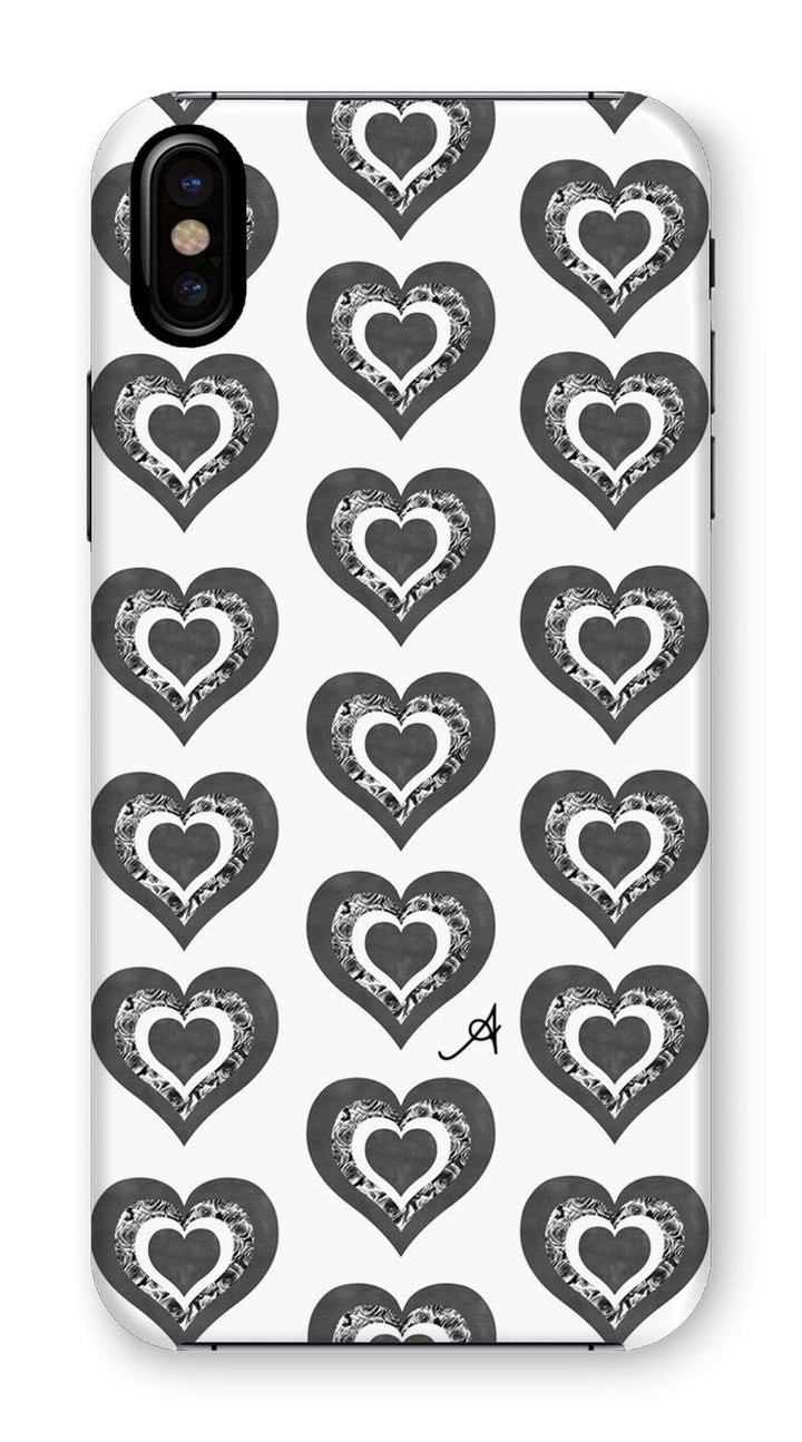 Phone & Tablet Cases iPhone XS / Snap / Gloss Textured Roses Love Black Amanya Design Phone Case Prodigi