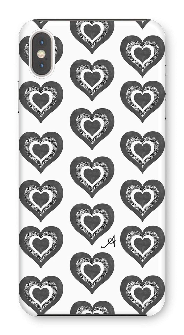 Phone & Tablet Cases iPhone XS Max / Snap / Gloss Textured Roses Love Black Amanya Design Phone Case Prodigi