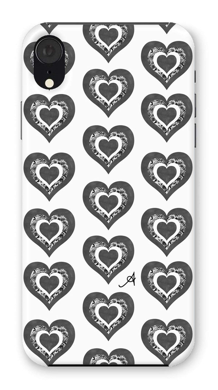 Phone & Tablet Cases iPhone XR / Snap / Gloss Textured Roses Love Black Amanya Design Phone Case Prodigi