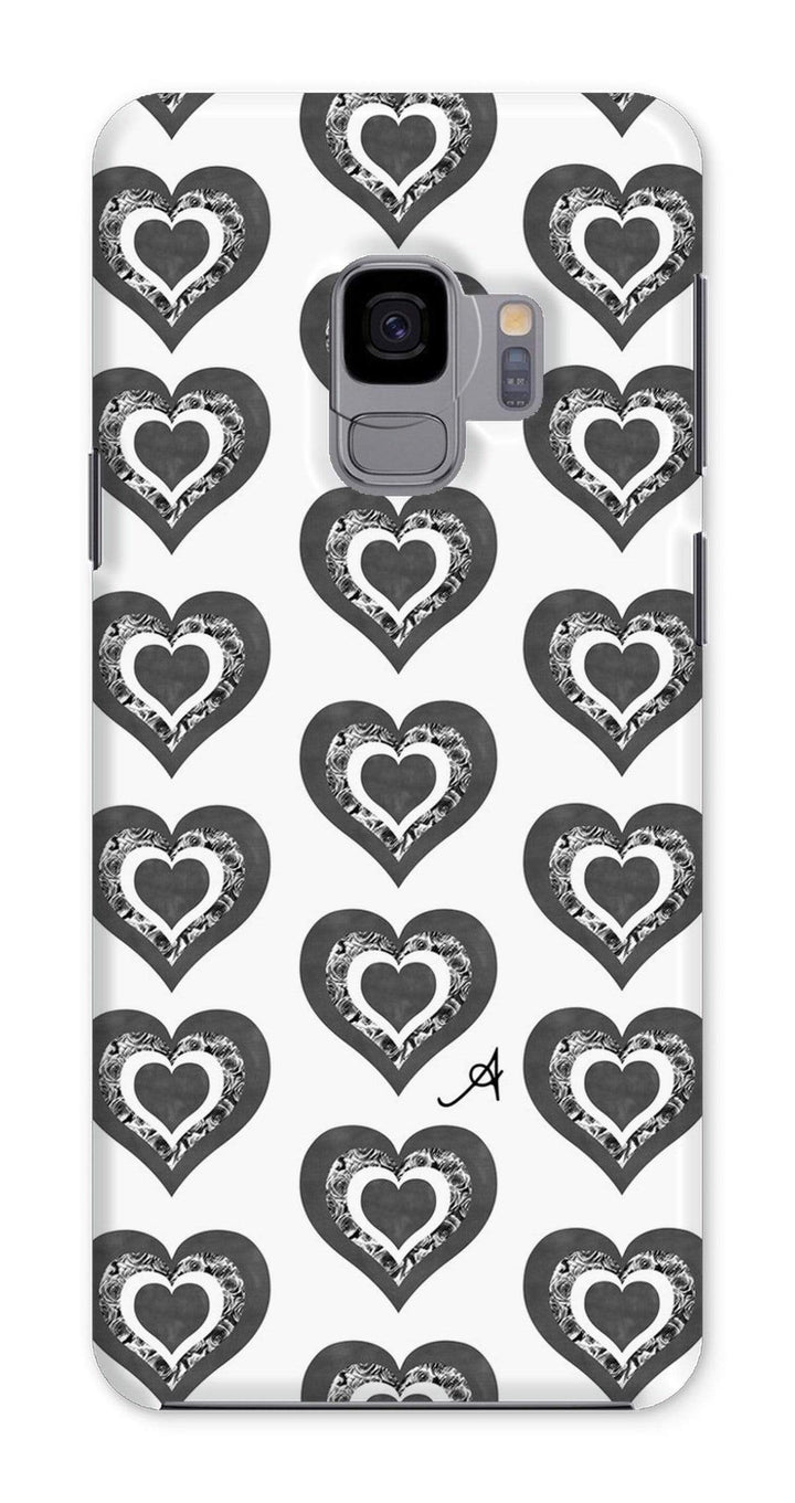Phone & Tablet Cases Samsung Galaxy S9 / Snap / Gloss Textured Roses Love Black Amanya Design Phone Case Prodigi