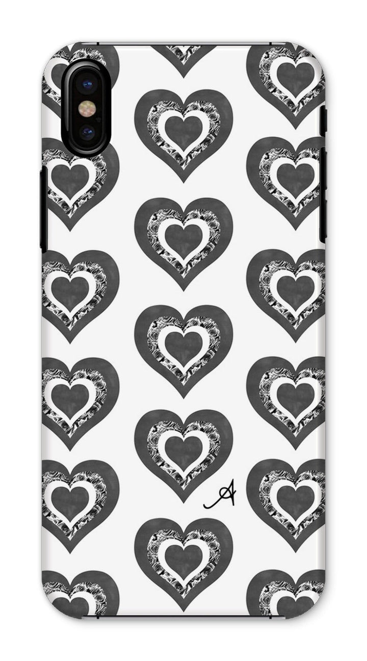 Phone & Tablet Cases iPhone X / Snap / Gloss Textured Roses Love Black Amanya Design Phone Case Prodigi