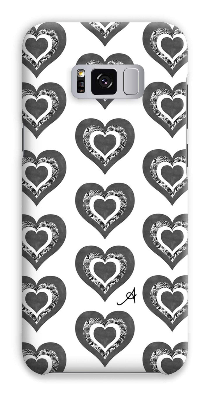 Phone & Tablet Cases Samsung S8 Plus / Snap / Gloss Textured Roses Love Black Amanya Design Phone Case Prodigi