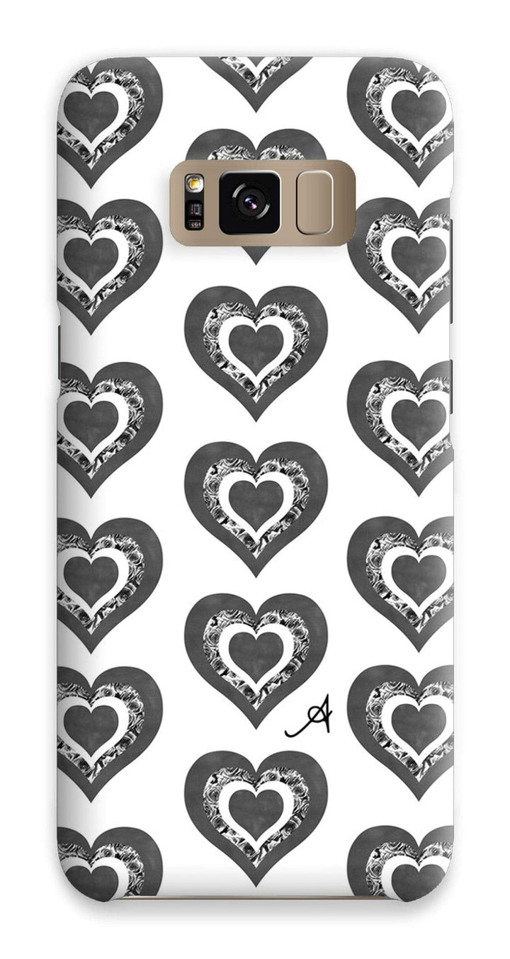 Phone & Tablet Cases Samsung S8 / Snap / Gloss Textured Roses Love Black Amanya Design Phone Case Prodigi