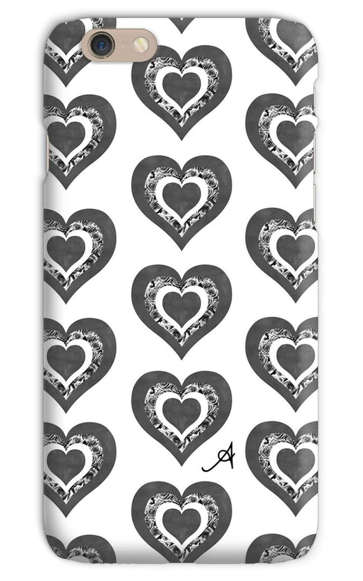 Phone & Tablet Cases iPhone 6s / Snap / Gloss Textured Roses Love Black Amanya Design Phone Case Prodigi