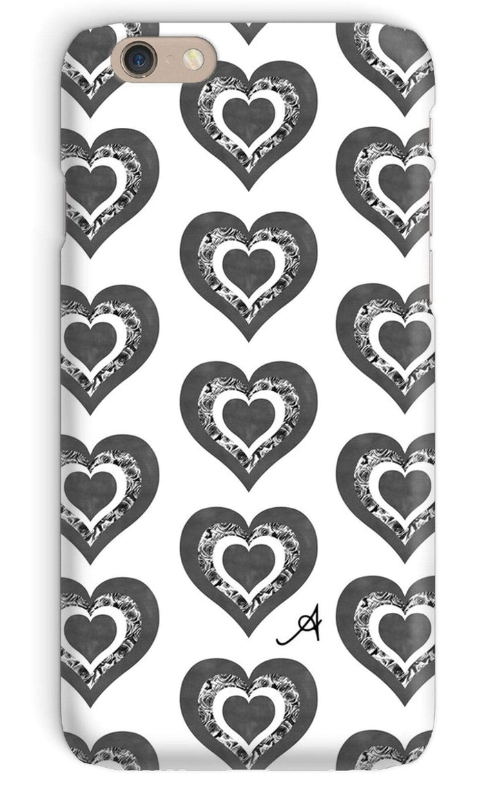 Phone & Tablet Cases iPhone 6 / Snap / Gloss Textured Roses Love Black Amanya Design Phone Case Prodigi