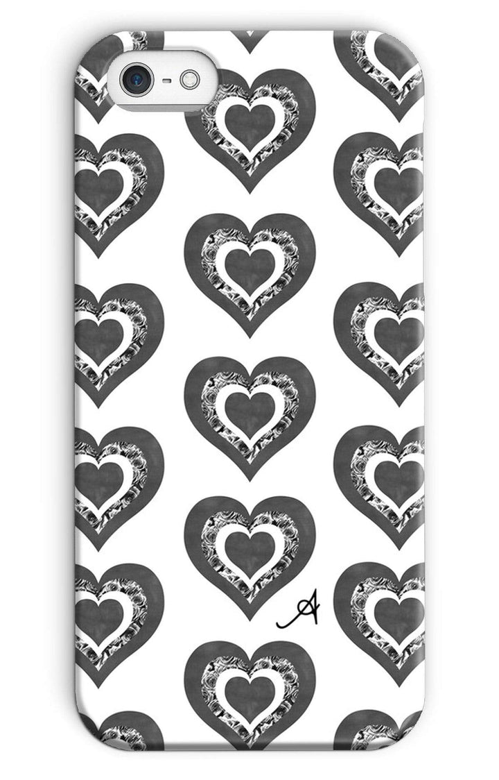 Phone & Tablet Cases iPhone 5/5s / Snap / Gloss Textured Roses Love Black Amanya Design Phone Case Prodigi