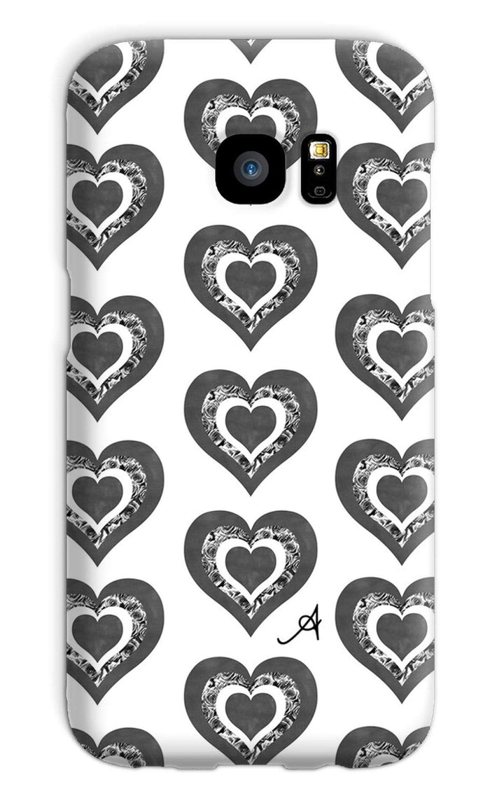 Phone & Tablet Cases Galaxy S7 / Snap / Gloss Textured Roses Love Black Amanya Design Phone Case Prodigi