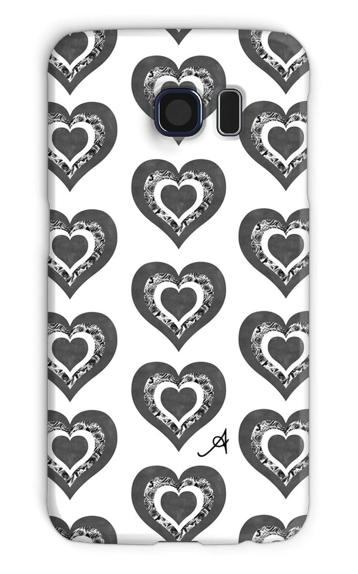Phone & Tablet Cases Galaxy S6 / Snap / Gloss Textured Roses Love Black Amanya Design Phone Case Prodigi