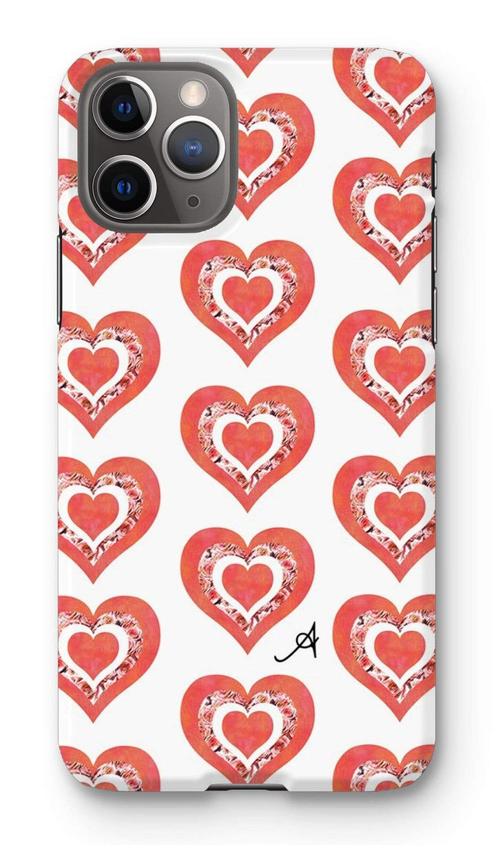 Phone & Tablet Cases iPhone 11 Pro / Snap / Gloss Textured Roses Love Coral Amanya Design Phone Case Prodigi