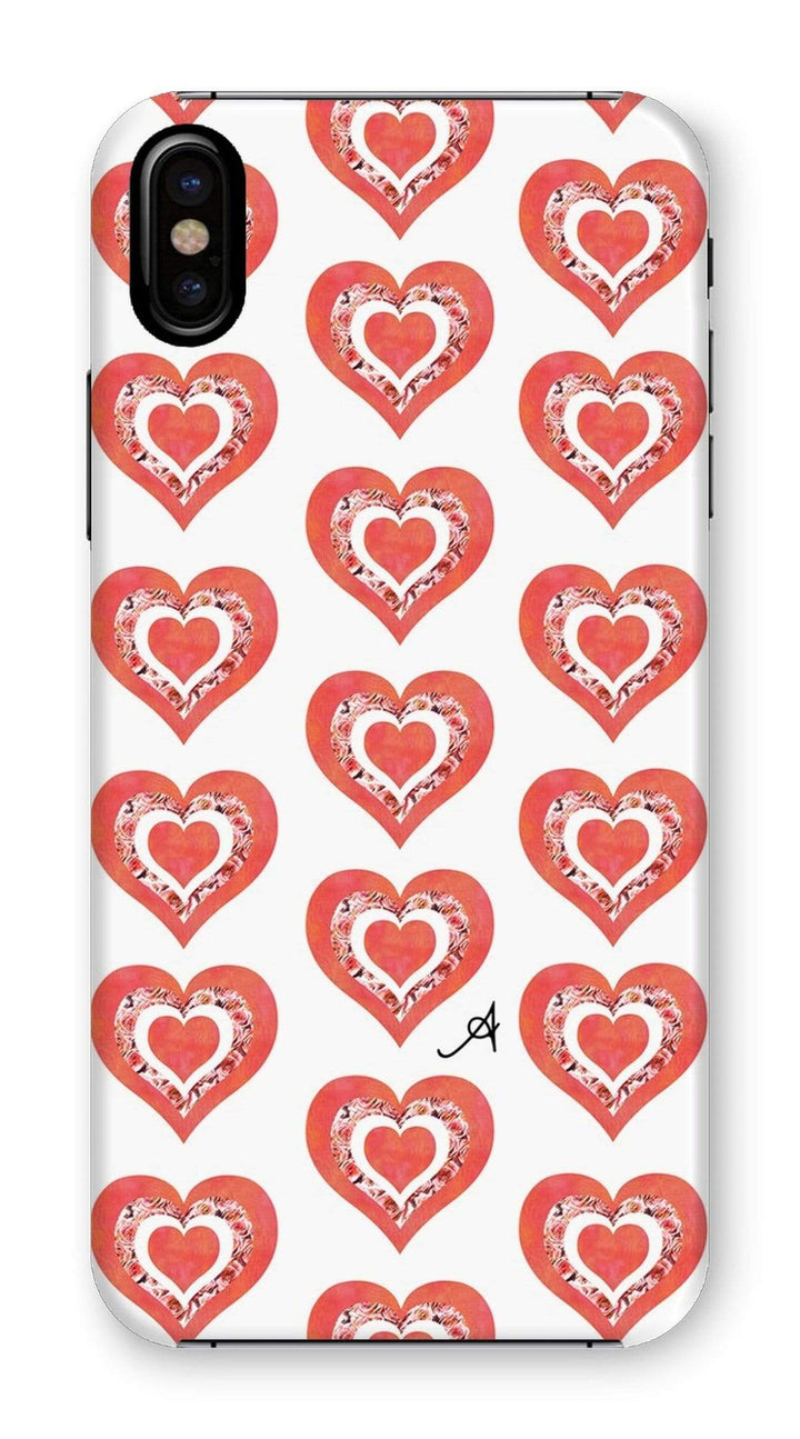 Phone & Tablet Cases iPhone XS / Snap / Gloss Textured Roses Love Coral Amanya Design Phone Case Prodigi