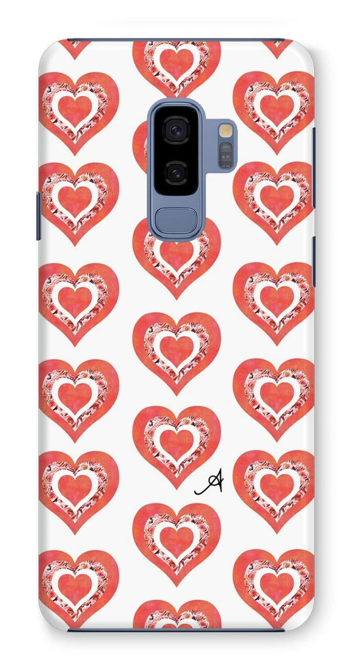 Phone & Tablet Cases Samsung Galaxy S9+ / Snap / Gloss Textured Roses Love Coral Amanya Design Phone Case Prodigi