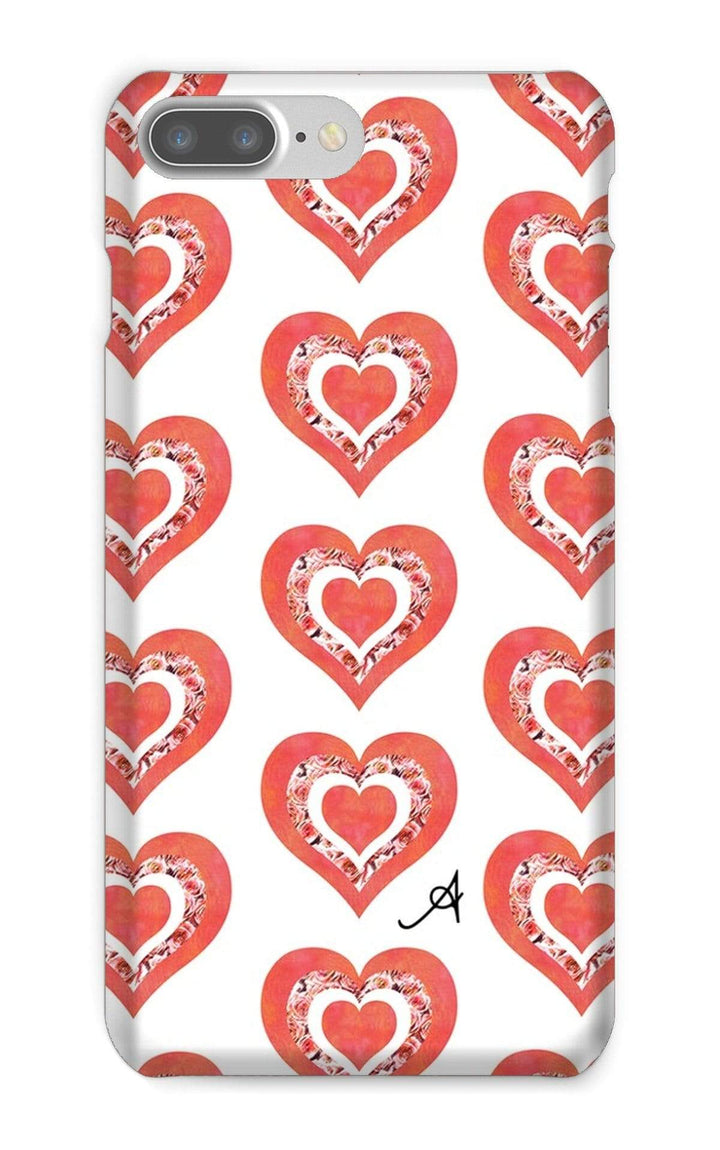 Phone & Tablet Cases iPhone 8 Plus / Snap / Gloss Textured Roses Love Coral Amanya Design Phone Case Prodigi