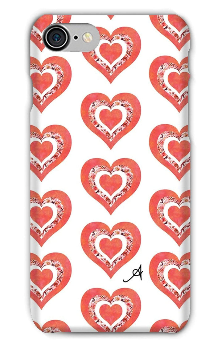 Phone & Tablet Cases iPhone 8 / Snap / Gloss Textured Roses Love Coral Amanya Design Phone Case Prodigi