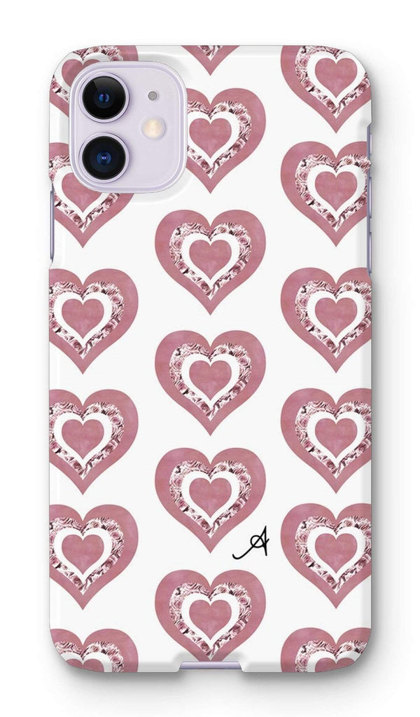 Phone & Tablet Cases iPhone 11 / Snap / Gloss Textured Roses Love Dusky Pink Amanya Design Phone Case Prodigi