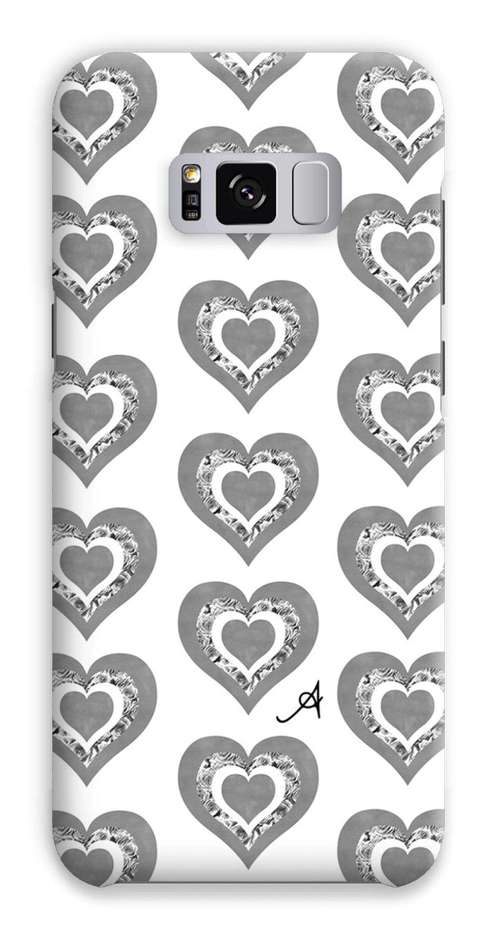 Phone & Tablet Cases Samsung S8 Plus / Snap / Gloss Textured Roses Love Monochrome Amanya Design Phone Case Prodigi
