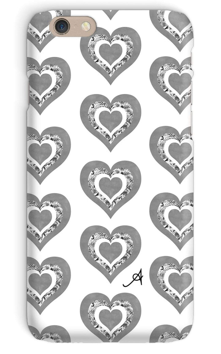 Phone & Tablet Cases iPhone 6 / Snap / Gloss Textured Roses Love Monochrome Amanya Design Phone Case Prodigi