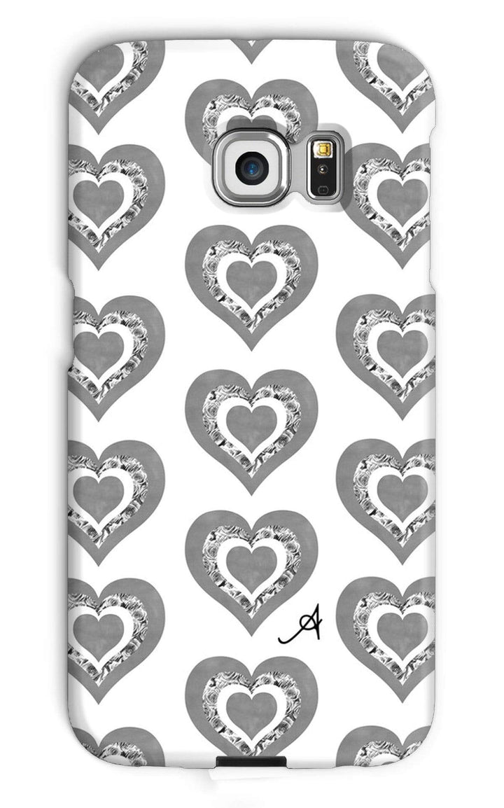 Phone & Tablet Cases Galaxy S6 Edge / Snap / Gloss Textured Roses Love Monochrome Amanya Design Phone Case Prodigi