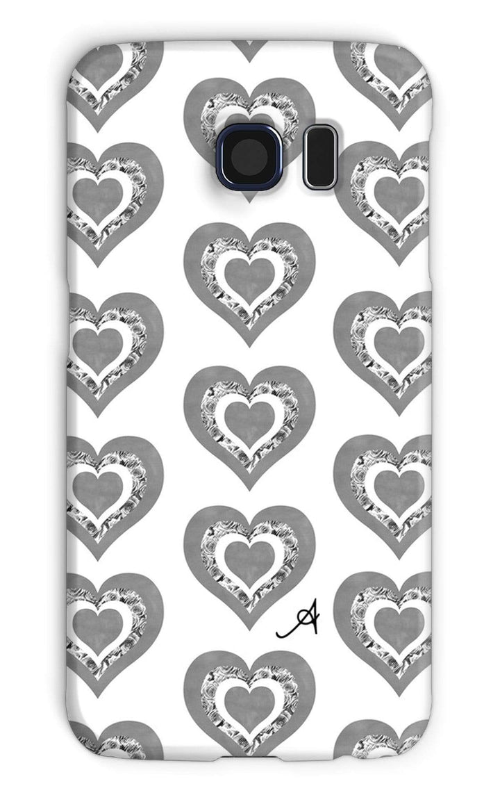Phone & Tablet Cases Galaxy S6 / Snap / Gloss Textured Roses Love Monochrome Amanya Design Phone Case Prodigi