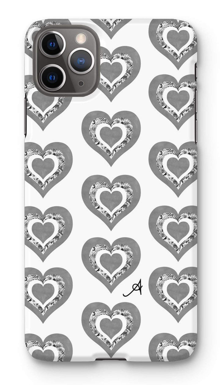 Phone & Tablet Cases iPhone 11 Pro Max / Snap / Gloss Textured Roses Love Monochrome Amanya Design Phone Case Prodigi