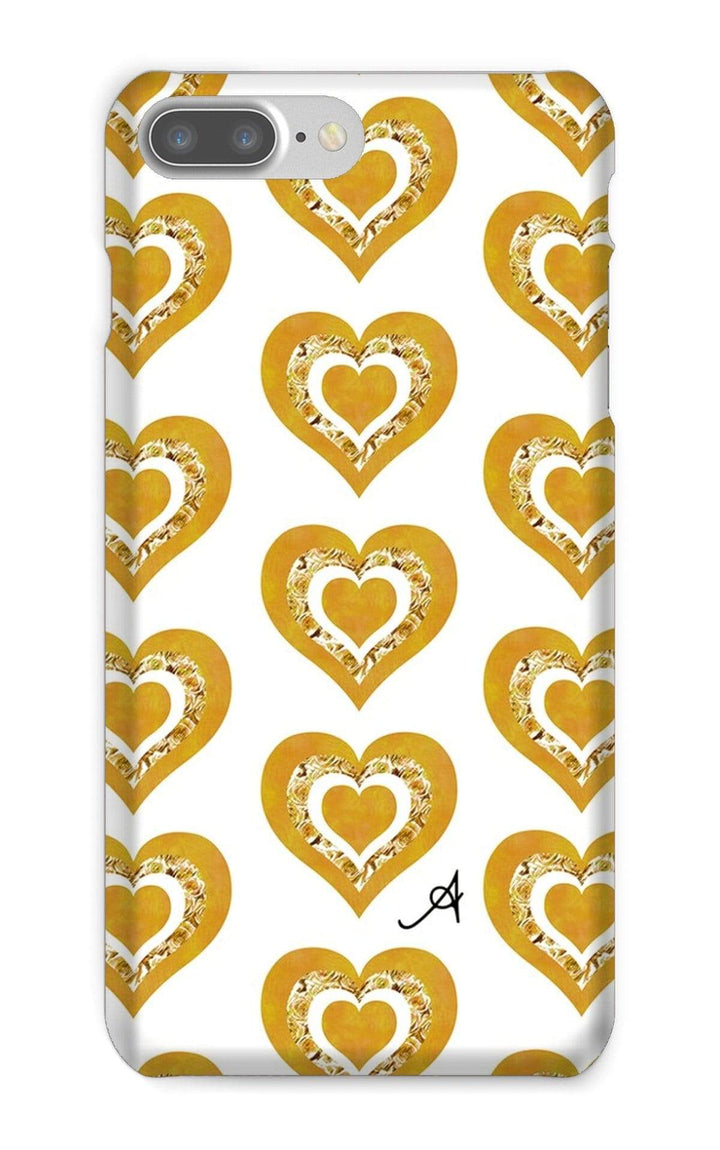 Phone & Tablet Cases iPhone 8 Plus / Snap / Gloss Textured Roses Love Mustard Amanya Design Phone Case Prodigi
