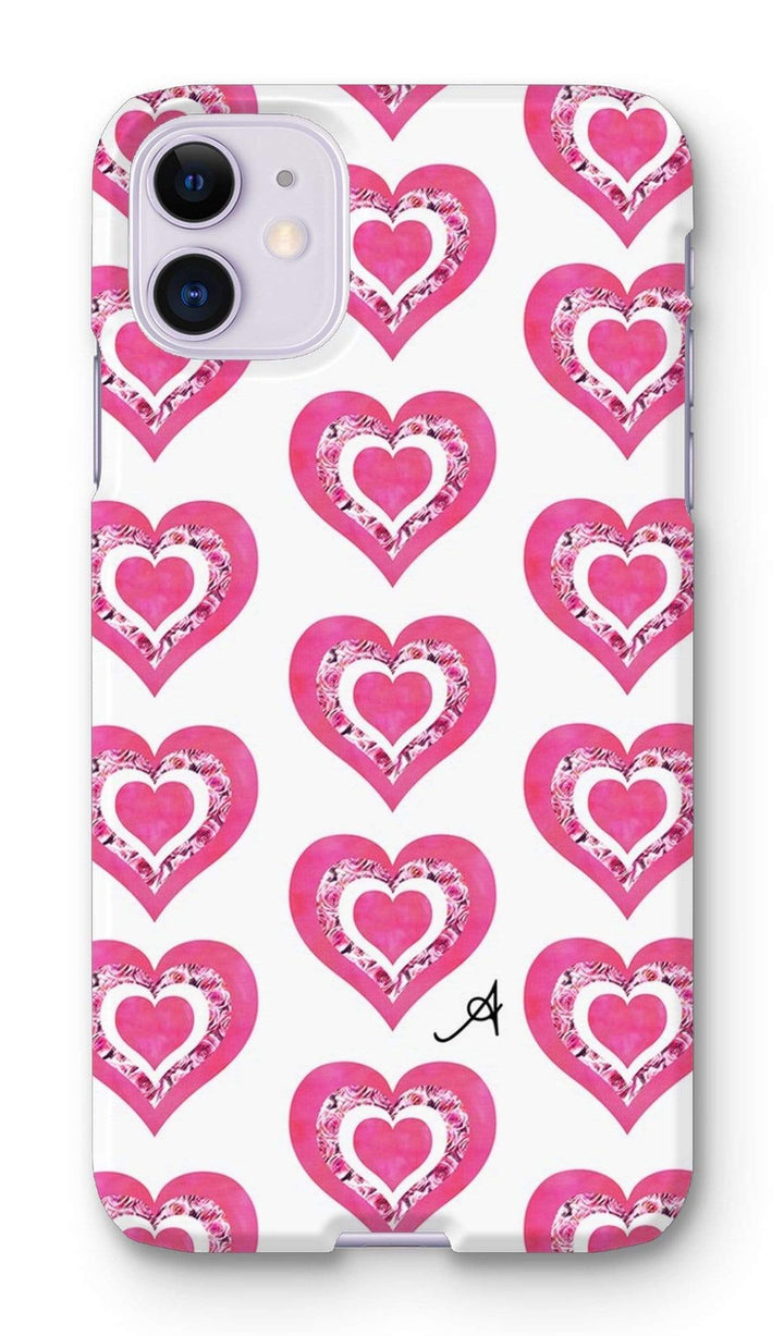 Phone & Tablet Cases iPhone 11 / Snap / Gloss Textured Roses Love Pink Amanya Design Phone Case Prodigi
